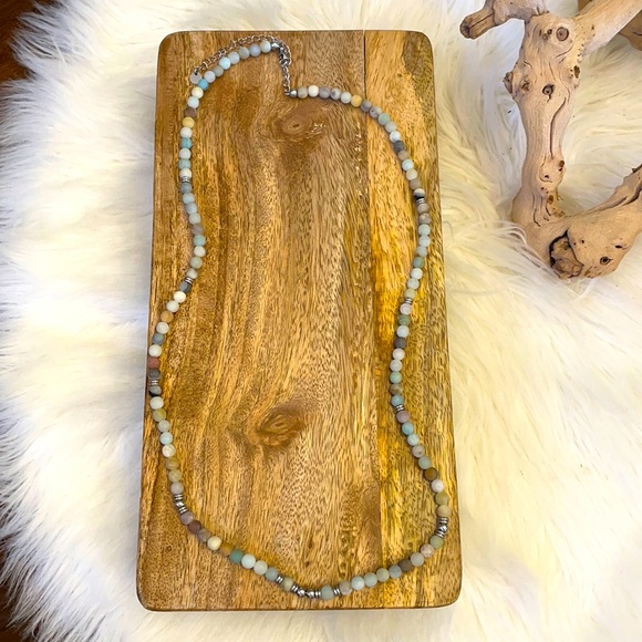 New Amazonite Mana Beaded Necklace - Picture 3 of 7
